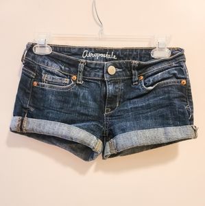 Aeropostale denim midi shorts